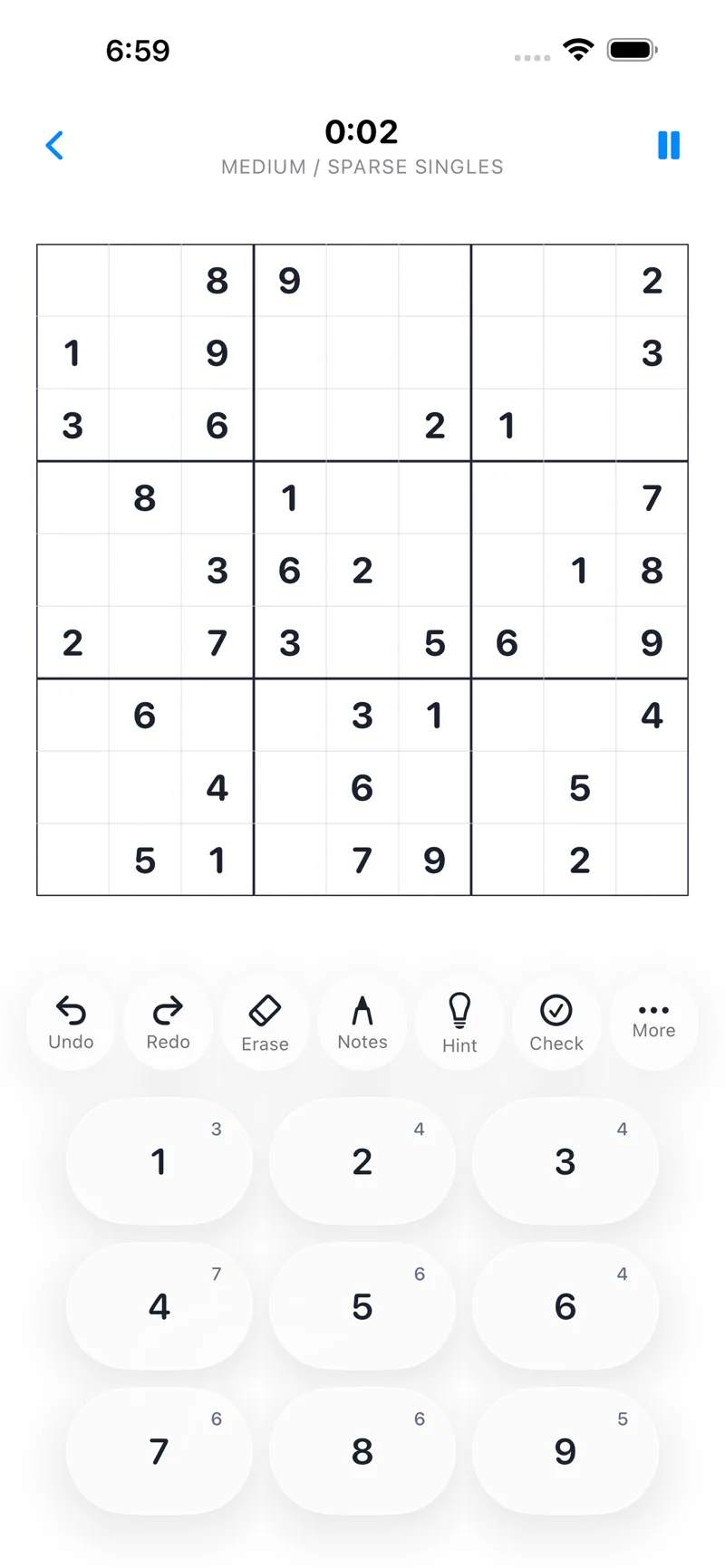 Bubu Sudoku screenshot 1